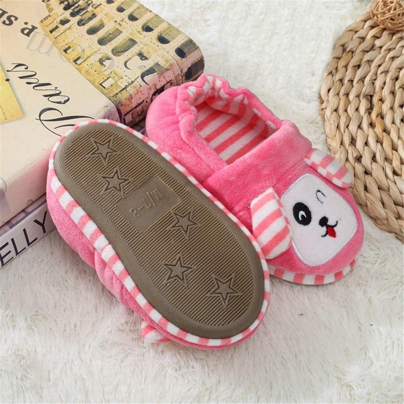 Enteer Toddler Girls' Doggy Stripe Slipper US 9-10 - Image 5